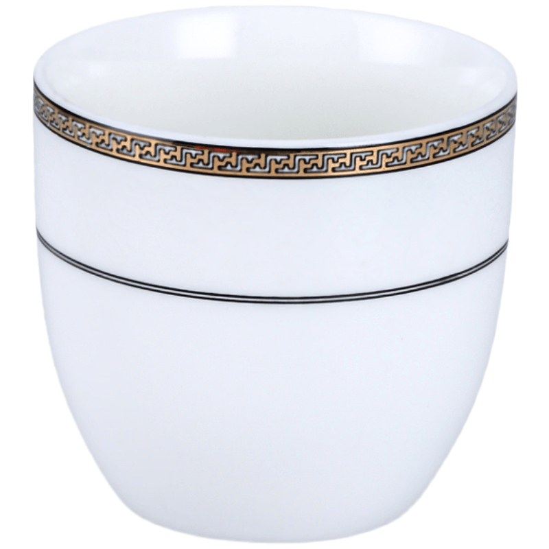 5个装陶瓷商用茶杯酒店摆台描金杯子早茶楼杯子餐厅饭店家用口杯,淘宝优惠券,粉丝福利购,淘宝优惠卷