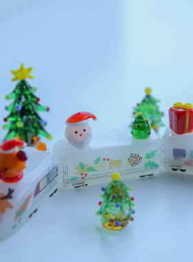 七隐圣诞火车系列玻璃摆件