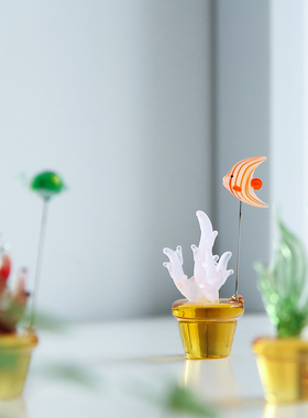 七隐原创海洋生物玻璃摆件