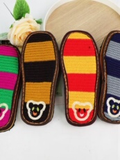 Подошвы 孺子牛秋冬款儿童毛线鞋底手工diy编织鞋底勾拖鞋防滑耐磨绣花鞋