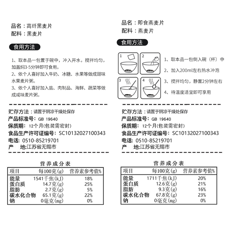 早之谷即食燕麦片高纤黑麦片坚果果蔬整箱5斤小包装即食冲饮代餐-图1