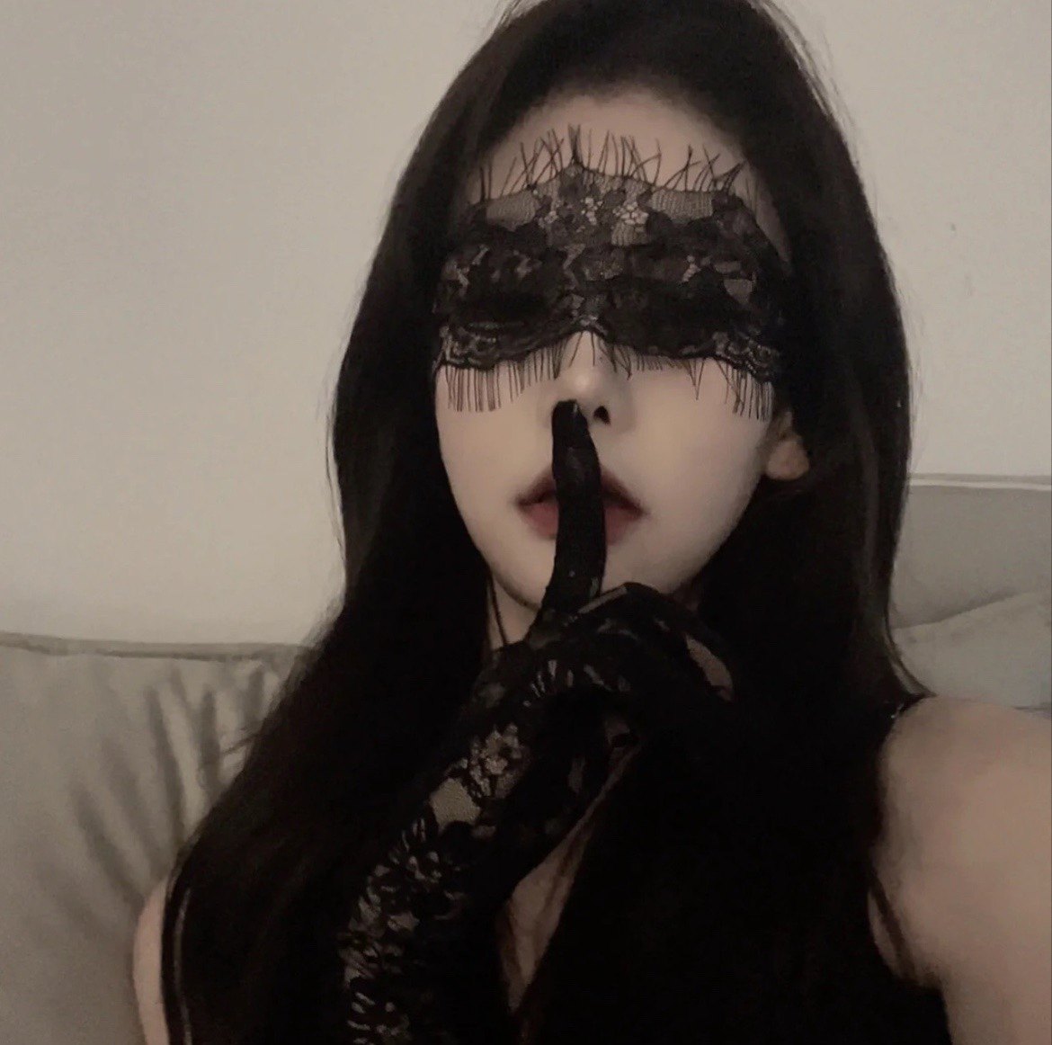 性感黑色蕾丝眼罩纯欲镂空面纱个性辣妹拍照型氛围感蒙眼遮光新款