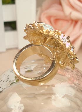 欧美风饰品合金彩釉戒指