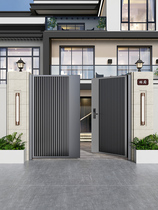 Aluminum Alloy Villa Patio Door Stainless Steel Iron Art Single Double Open Primary and secondary door Yard Fence Garden Outdoor Gate