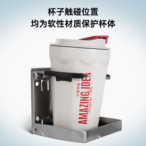 船舶配件游艇钓鱼船房车不锈钢简易折叠水杯架可调可收缩 水杯座 - 图1