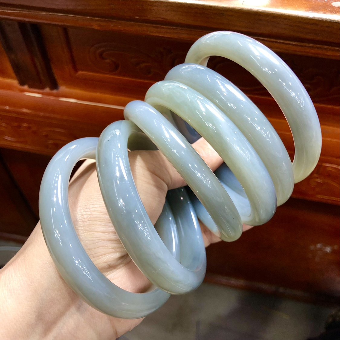 T767  天然和田玉烟紫手镯帝王紫高货正装玉石妈妈镯百搭首饰手串,淘宝优惠券,粉丝福利购,淘宝优惠卷