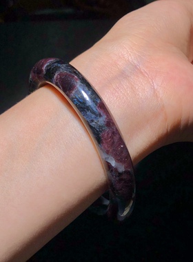 天然石榴石手镯宽版正装方镯圆条女人石原矿妈妈镯泥鳅贝轮胎镯