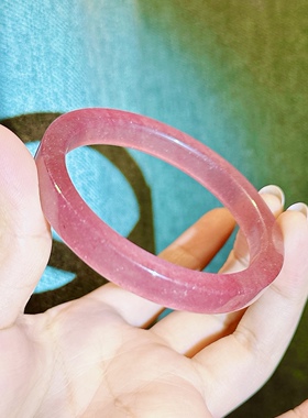 天然红草莓晶手镯子女学生星光鸽