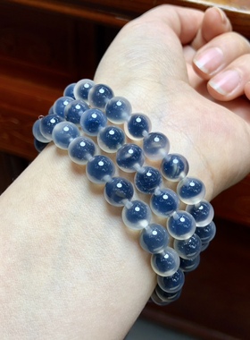 P013 糖心玛瑙单圈手链黑糖心玛瑙泡泡糖鱼子酱8mm单圈手串