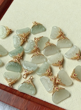 天然和田玉吊坠梳子s925银