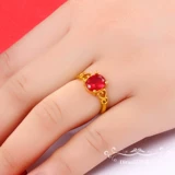 Модное золотое долговечное кольцо, в цветочек