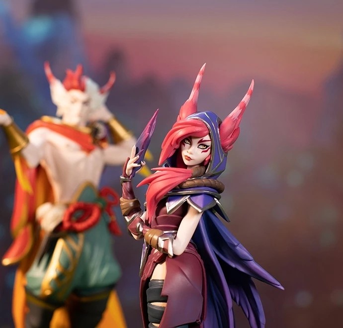 官方正版LOL英雄联盟洛与霞中型手办雕塑情侣霞洛公仔摆件模型_虎窝淘