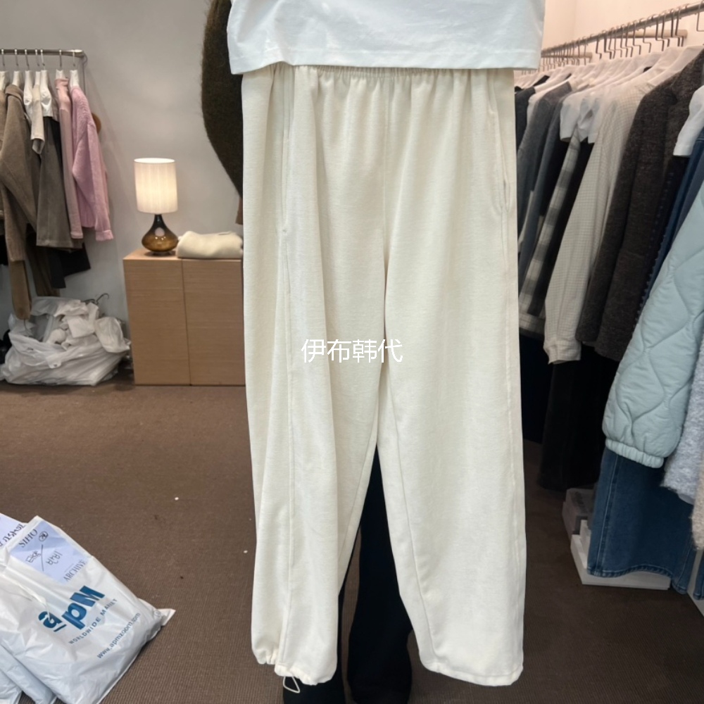 SIHO ARCHIVE韩国东大门代购25冬 松紧腰裤脚抽绳绒布灯芯绒长裤 - 图2