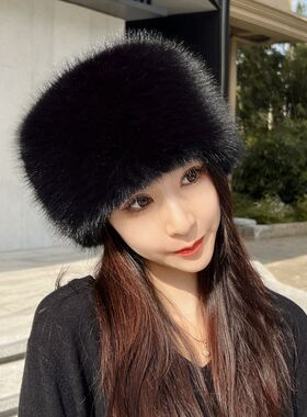 伊玲秀逛街女秋冬无檐平顶帽