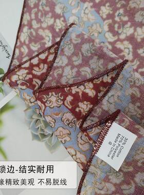 红色围巾女文艺叠穿55方巾小领巾