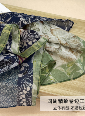 腰果花围巾小方巾系脖丝巾女领巾