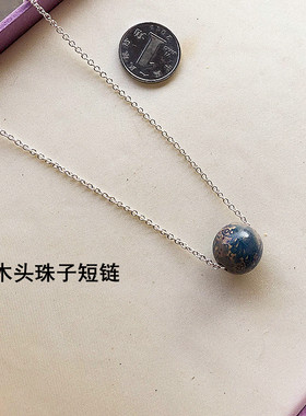 外贸石头木头只日系手环项短链