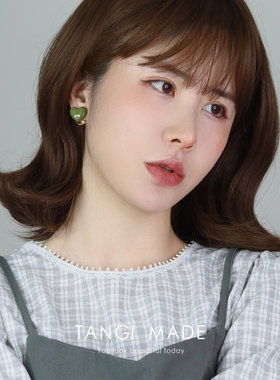 tangi韩国2021春季女滴油耳钉