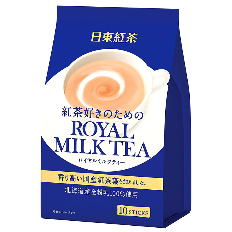 日本奶茶粉royal日东红茶浓缩液 原味速溶冲饮奶茶袋装10条