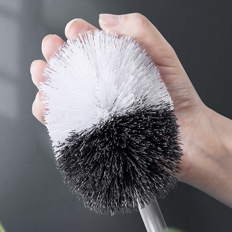 Curved toilet brush with no dead ends, neutral hair toilet brush, toilet brush, toilet cleaning brush, bathroom hotel toilet brush