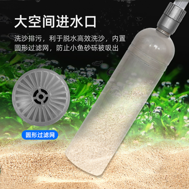 鱼缸换水器吸便器洗沙换水神器清洗抽水吸粪管虹吸管清理水管手动 - 图2