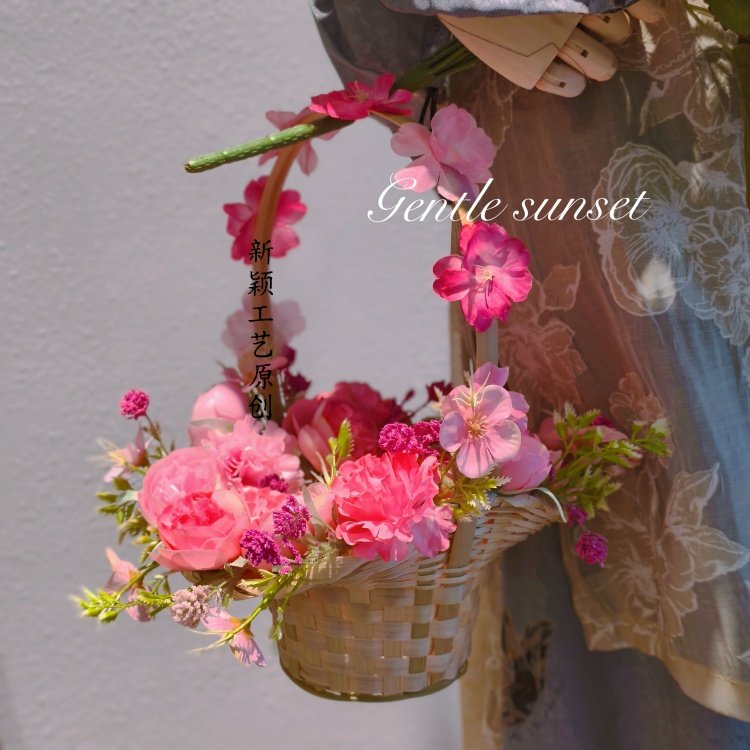 簪花篮悦花朝舞蹈汉服花篮道具摄影古风舞蹈拍摄花篮田园小花篮,淘宝优惠券,粉丝福利购,淘宝优惠卷