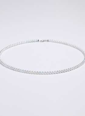 925银3-4点位小米珠短款项链时尚