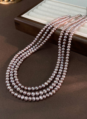 S925淡水无核紫珠4.5-5.5mm珍珠
