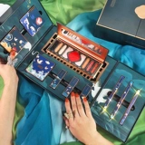 Косметическая подарочная коробка на день Святого Валентина, кушон, тени для век, рассыпчатая пудра, помада, база под макияж, комплект, набор, брендовый товар, полный комплект