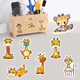 50 Giraffe Animal Expression Kids Waterproof Stickers