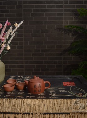 创意仿古风会所树脂功夫茶具摆件