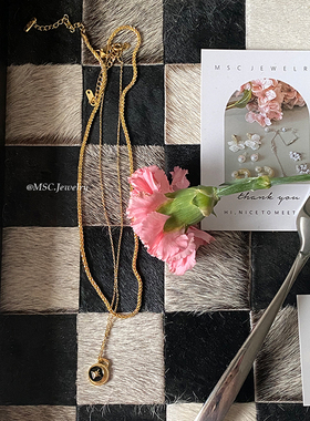 钛钢电镀麻花链简约叠戴锁骨项链