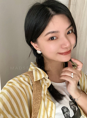 铜镀金甜美通勤蝴蝶结戒指可开口