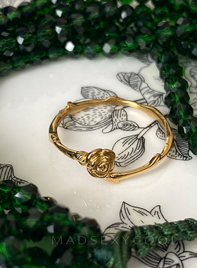 法式复古荆棘玫瑰造型戒指可开口