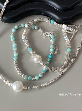 镀金单颗仿珍珠bling项链锁骨链