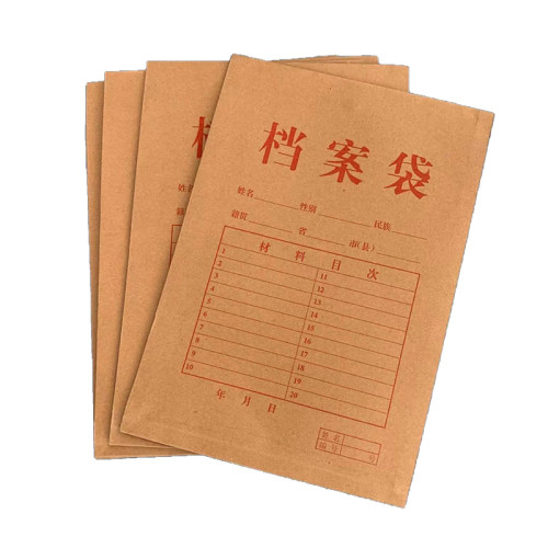 厂家牛皮纸档案袋 A4文件袋办公资料公文袋收纳纸袋加厚logo印刷 - 图0