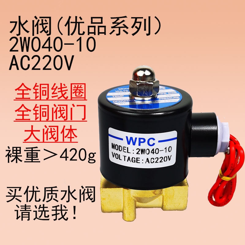 常闭电磁阀水阀2wP025AC220V气阀DC24V DC12V 2分3分4分6分1寸现 - 图0