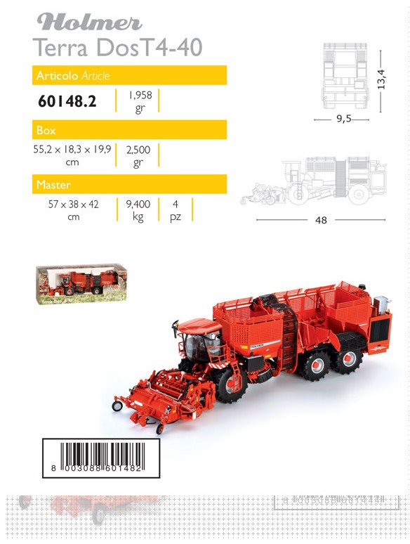 外贸1 32合金农机收割机Holmer T440德国荷马甜菜收获机模型摆件-图3