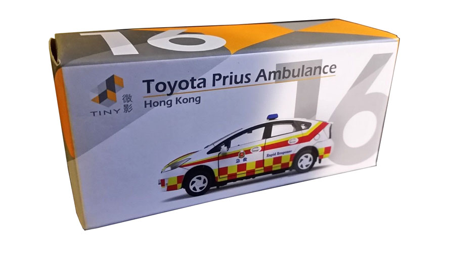 TINY 16 微影警车 1 64 丰t田普锐斯救护车香港急救警车模型 摆件 - 图3