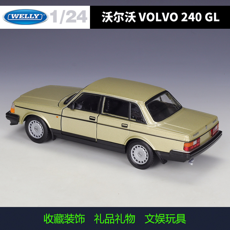 WELLY威利1:24沃尔沃 VOLVO 240 GL轿车仿真合金汽车模型成品玩具 - 图0