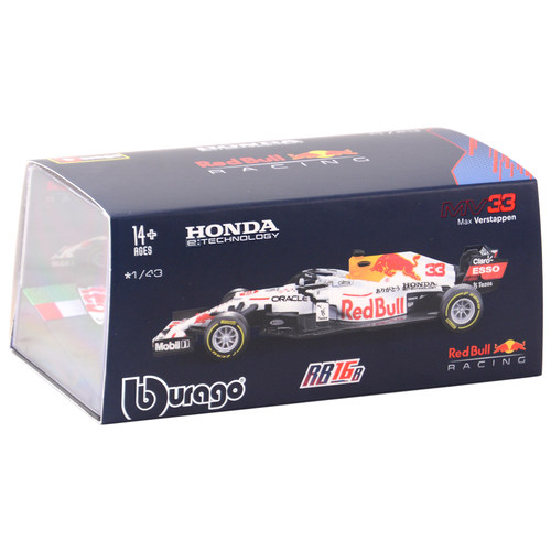 比美高1:43 2021 红牛RB16B 白牛 F1方程式赛车仿真合金汽车模型 - 图3