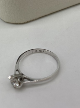 杭州米兰坊名牌寄售 柯蘭18K白金42分GIA钻石戒指 净度VVS2色泽F