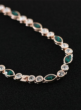 欧美奢华闪钻颈链镶嵌女长款包邮