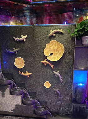 中式风石材喷泉园林庭院水幕墙