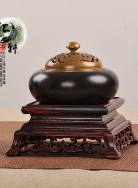 南通地区紫光檀新中式茶空间摆件