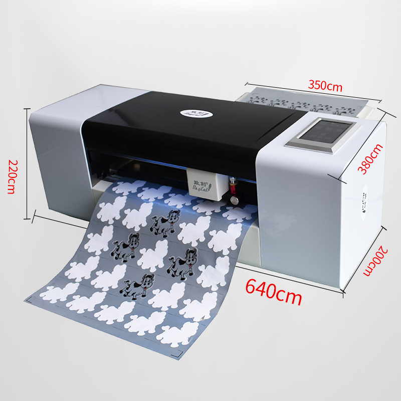 致刻自动进纸CCD自动定位刻字机模切机不干胶轮廓巡边切割-图1