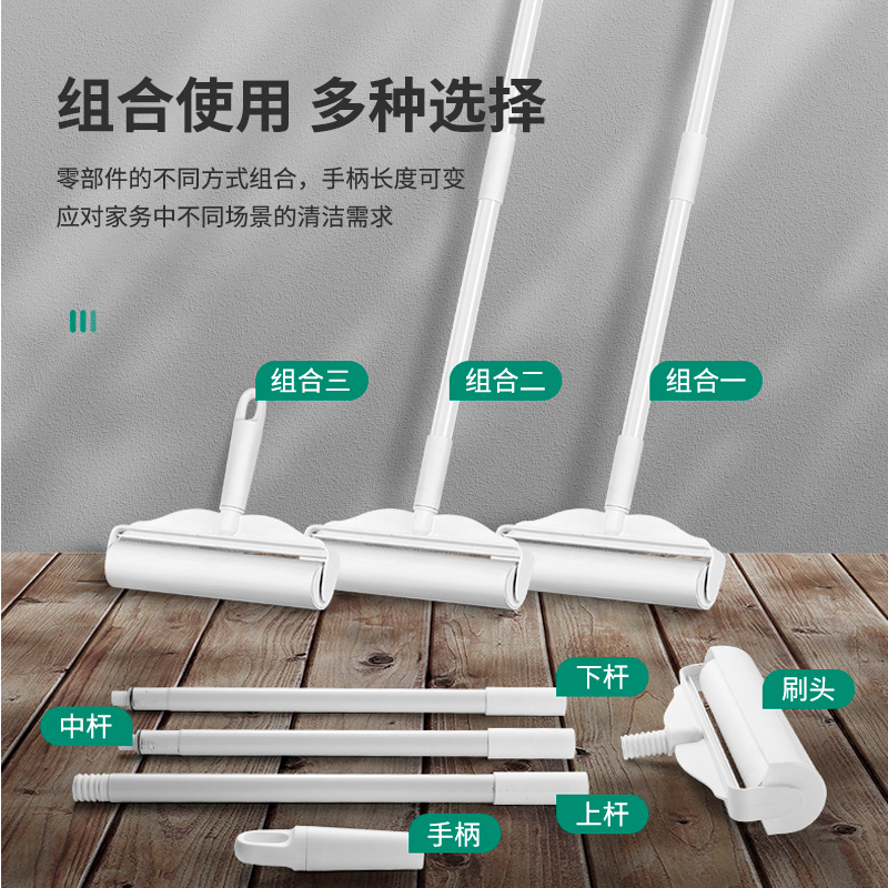 粘毛器滚筒卷纸可撕式大号替卷纸衣物除毛神器粘头发去毛家用黏刷-图3