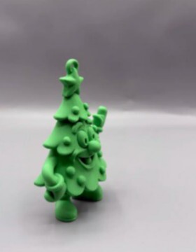 跨境3d打印圣诞树玩具摆件家具办公室等装饰挂件3D打印圣诞树