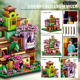 Villa flower house castle building block educational assembly toy