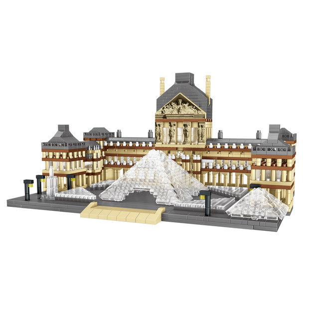 Zhegao puzzle difficult Louvre building blocks
